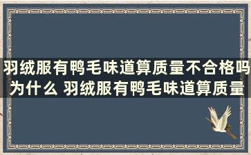 羽绒服有鸭毛味道算质量不合格吗为什么 羽绒服有鸭毛味道算质量不合格吗怎么处理